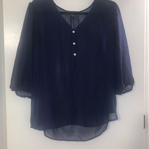 Sheer Navy Top